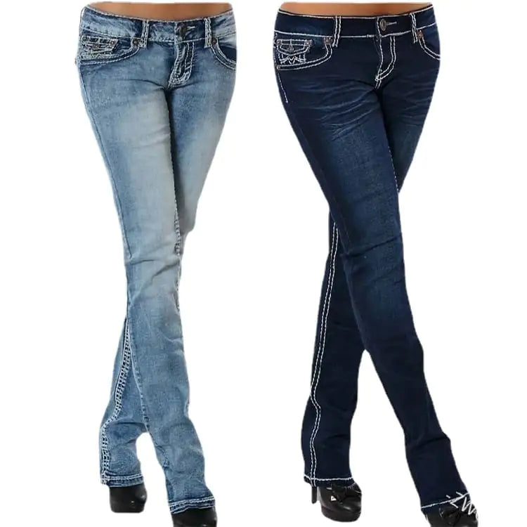 NEXT STREET High-Waist Punk Denim Jeans
