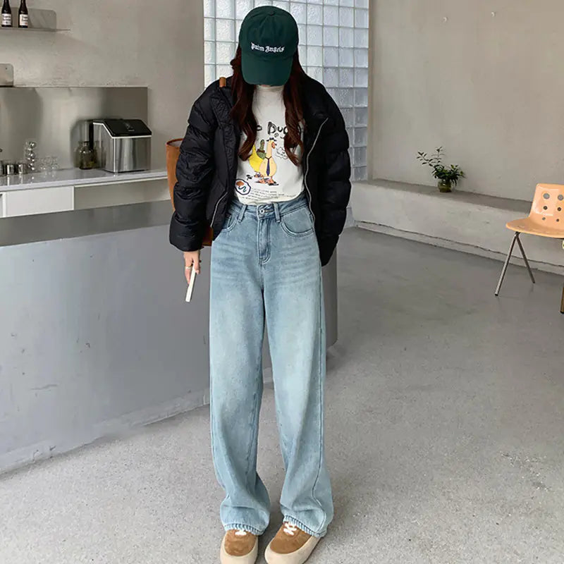 NEXT STREET Retro Blue Velvet Jogging Pant