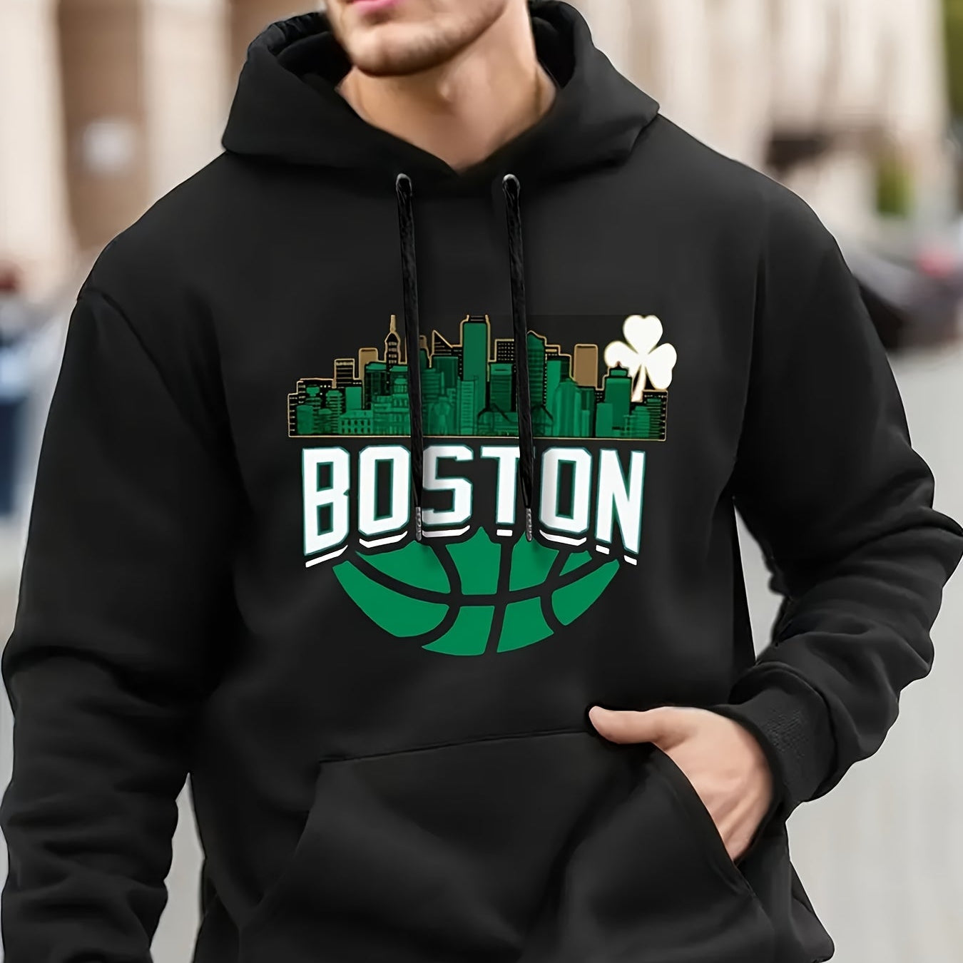 NEXT STREET Geometric Fade Hoodie