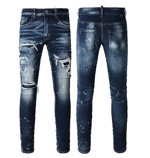 NEXT STREET Splash-Ink Ripped Jeans