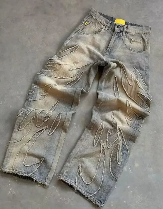NEXT STREET MudFade Ripped Jeans