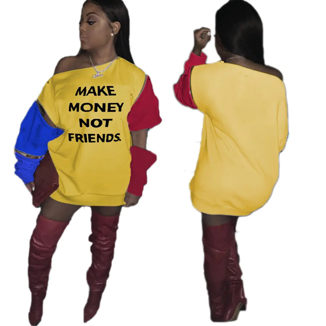 NEXT STREET Off-Shoulder Active Hoodie