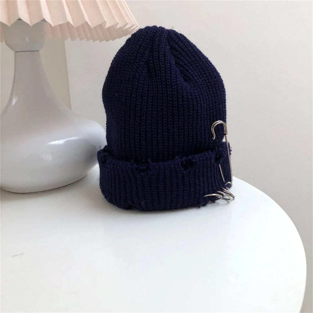 NEXT STREET Pierced Smile Knit Hat