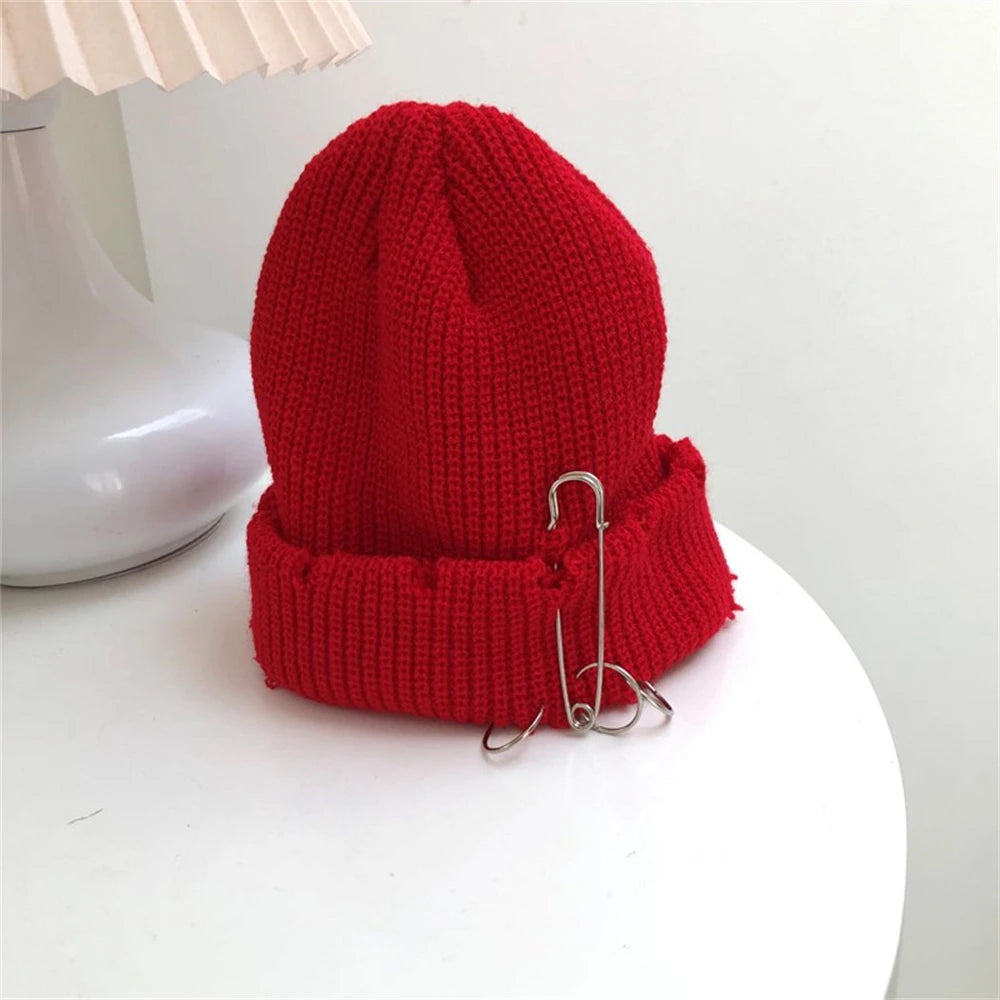 NEXT STREET Pierced Smile Knit Hat
