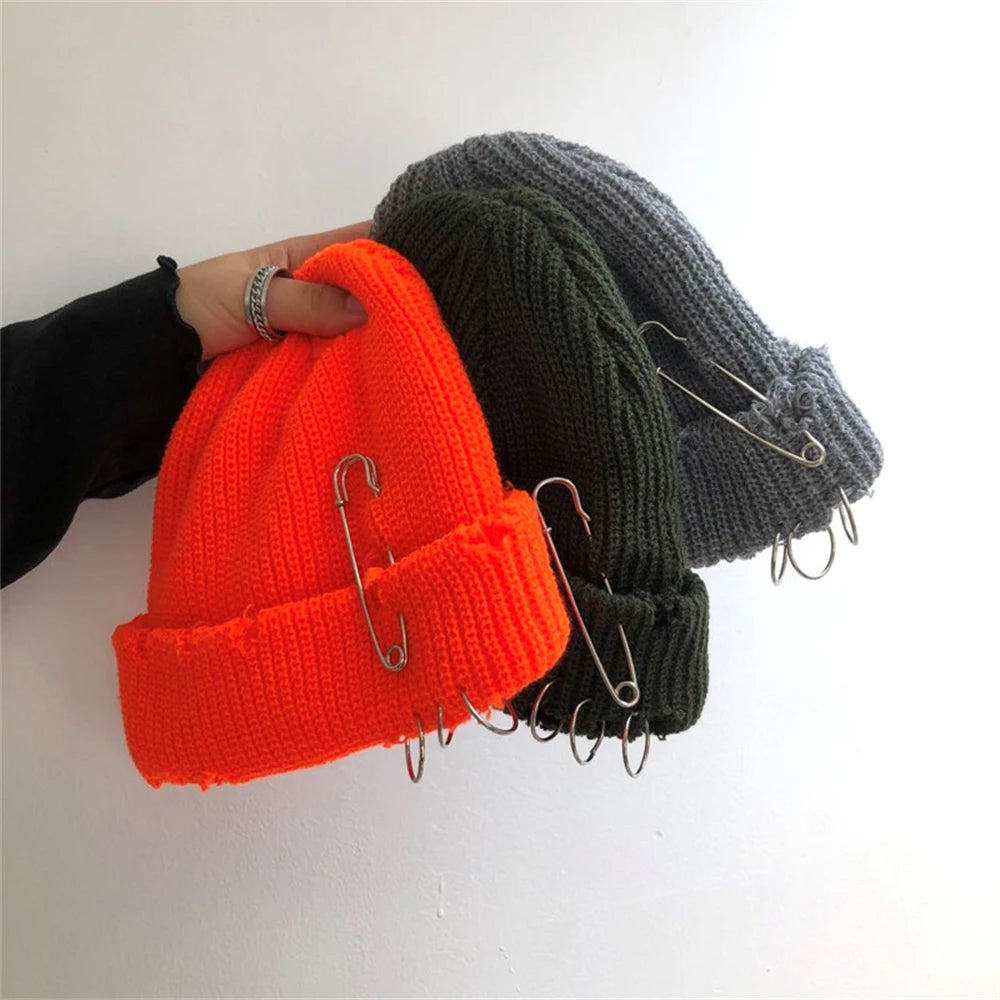 NEXT STREET Pierced Smile Knit Hat