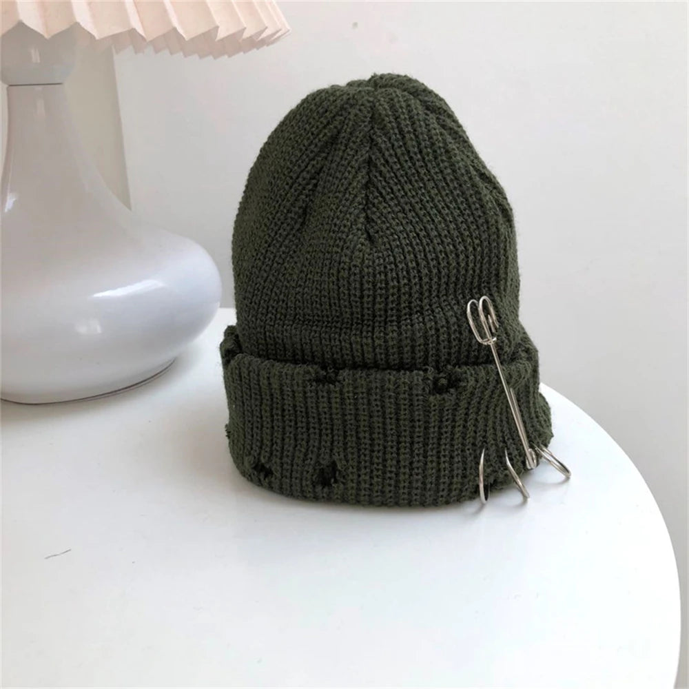 NEXT STREET Pierced Smile Knit Hat