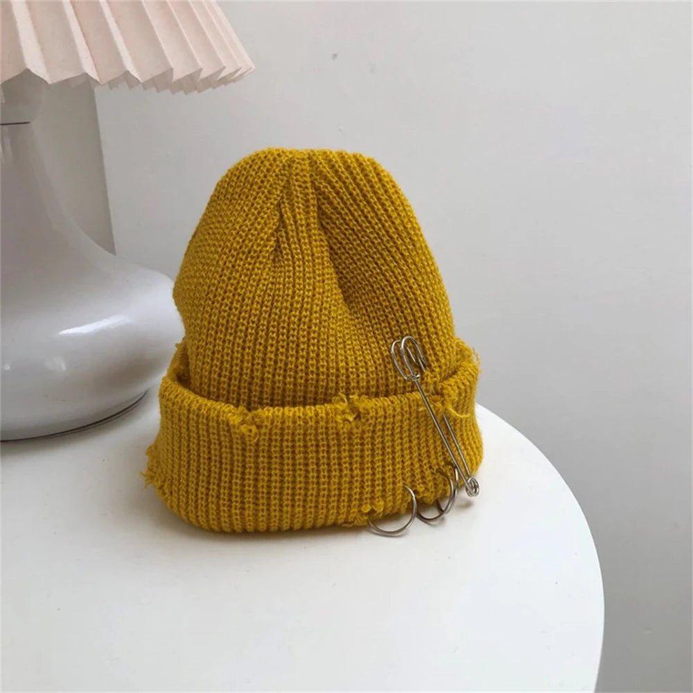 NEXT STREET Pierced Smile Knit Hat