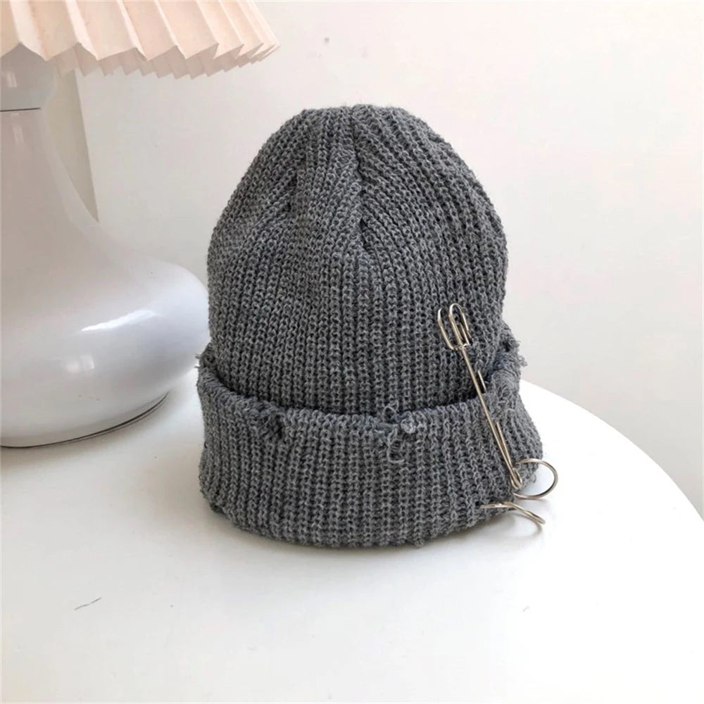 NEXT STREET Pierced Smile Knit Hat