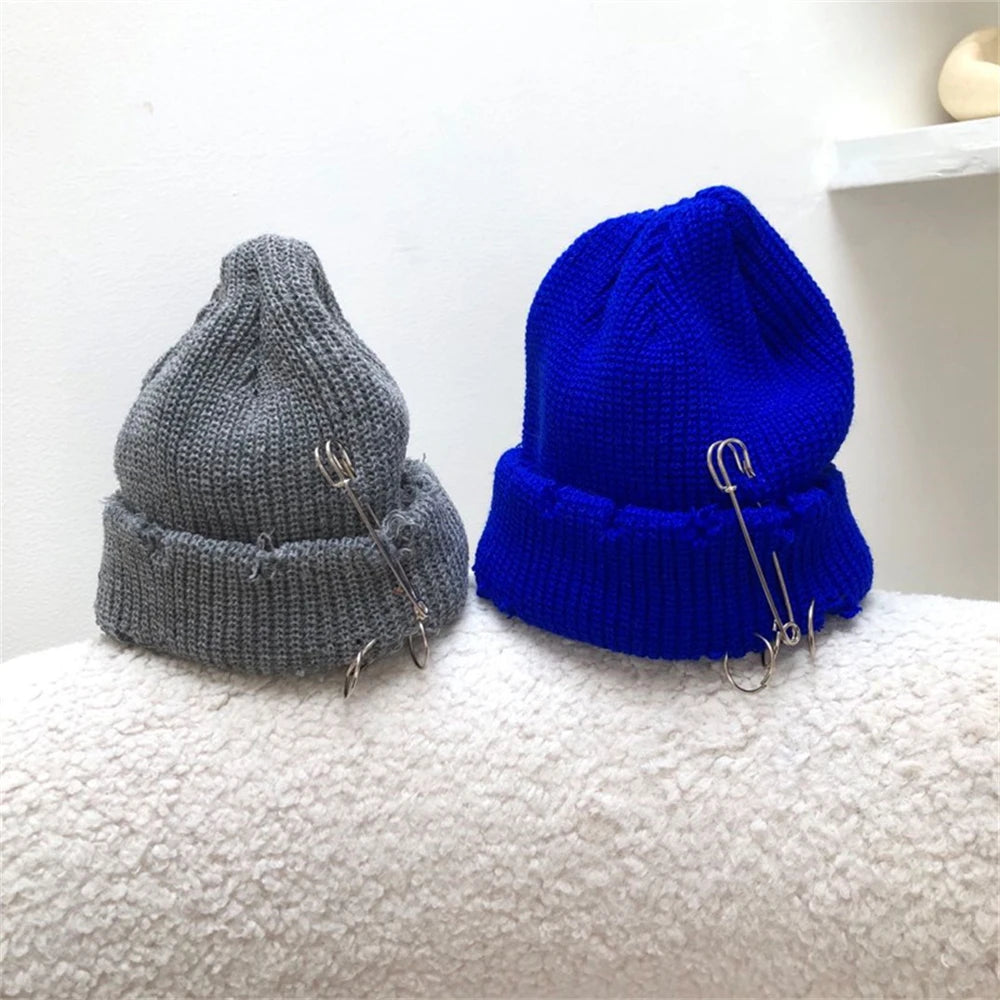 NEXT STREET Pierced Smile Knit Hat