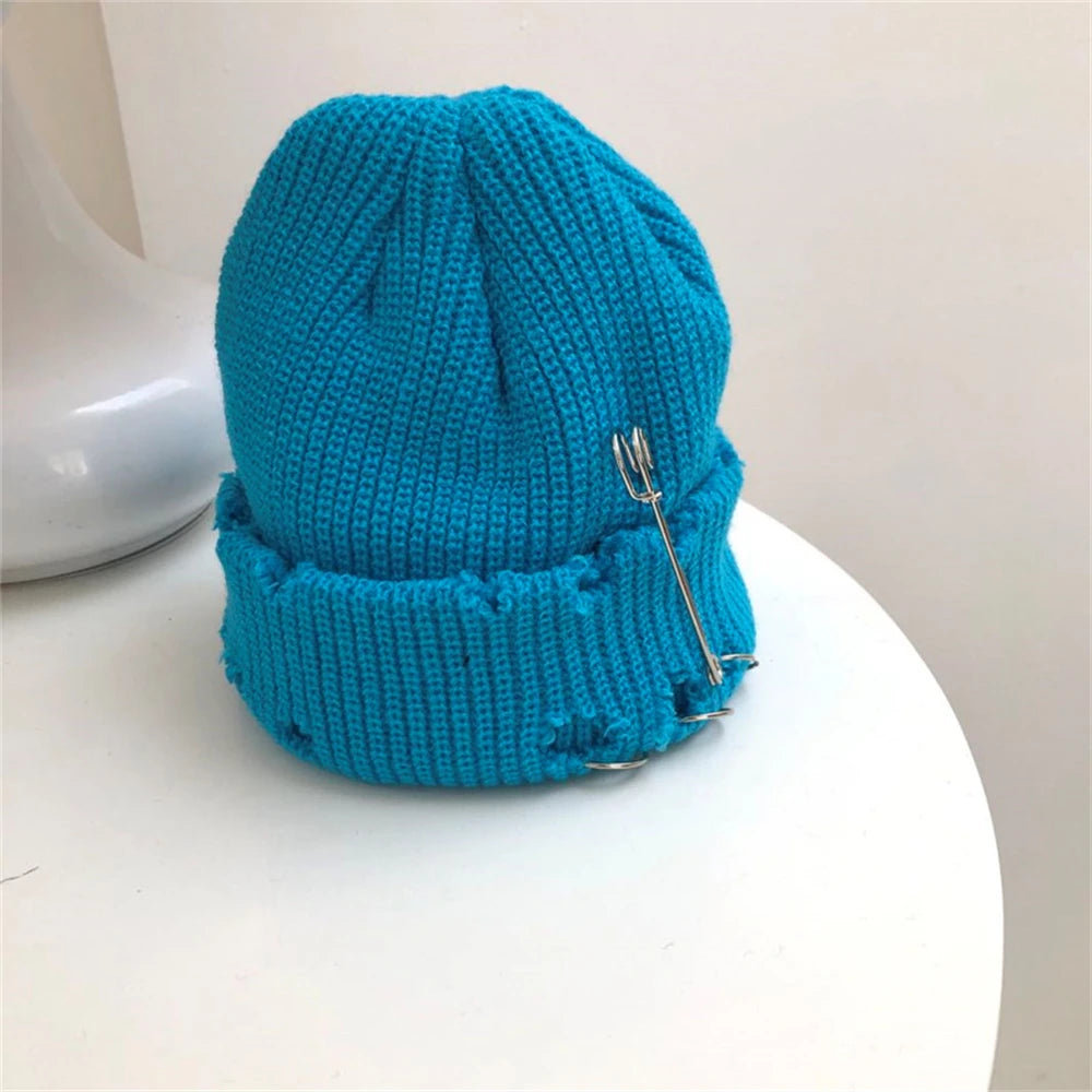 NEXT STREET Pierced Smile Knit Hat