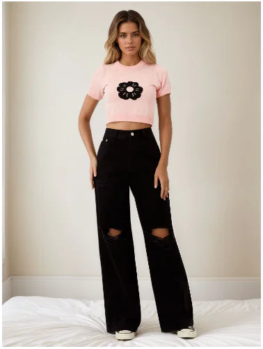 NEXT STREET Highrise Ripped Boyfriend Jeans