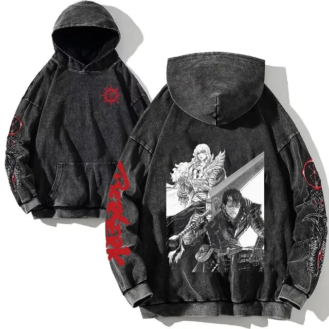 NEXT STREET Retro Wash Oversized Hoodie