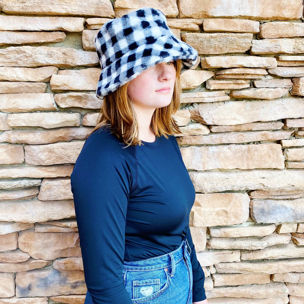 NEXT STREET Grid Furry Hat