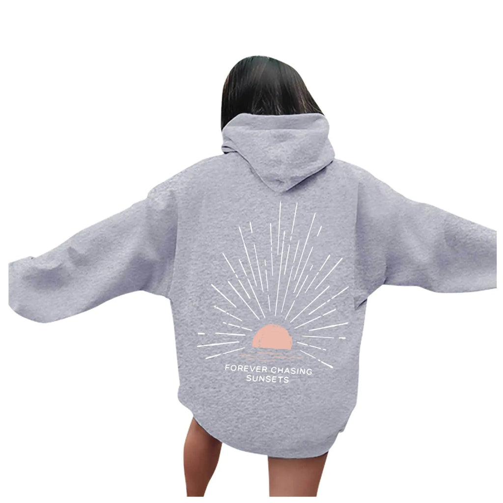 NEXT STREET Sunset Drift Oversized Hoodie