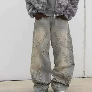 NEXT STREET MudFade Ripped Jeans