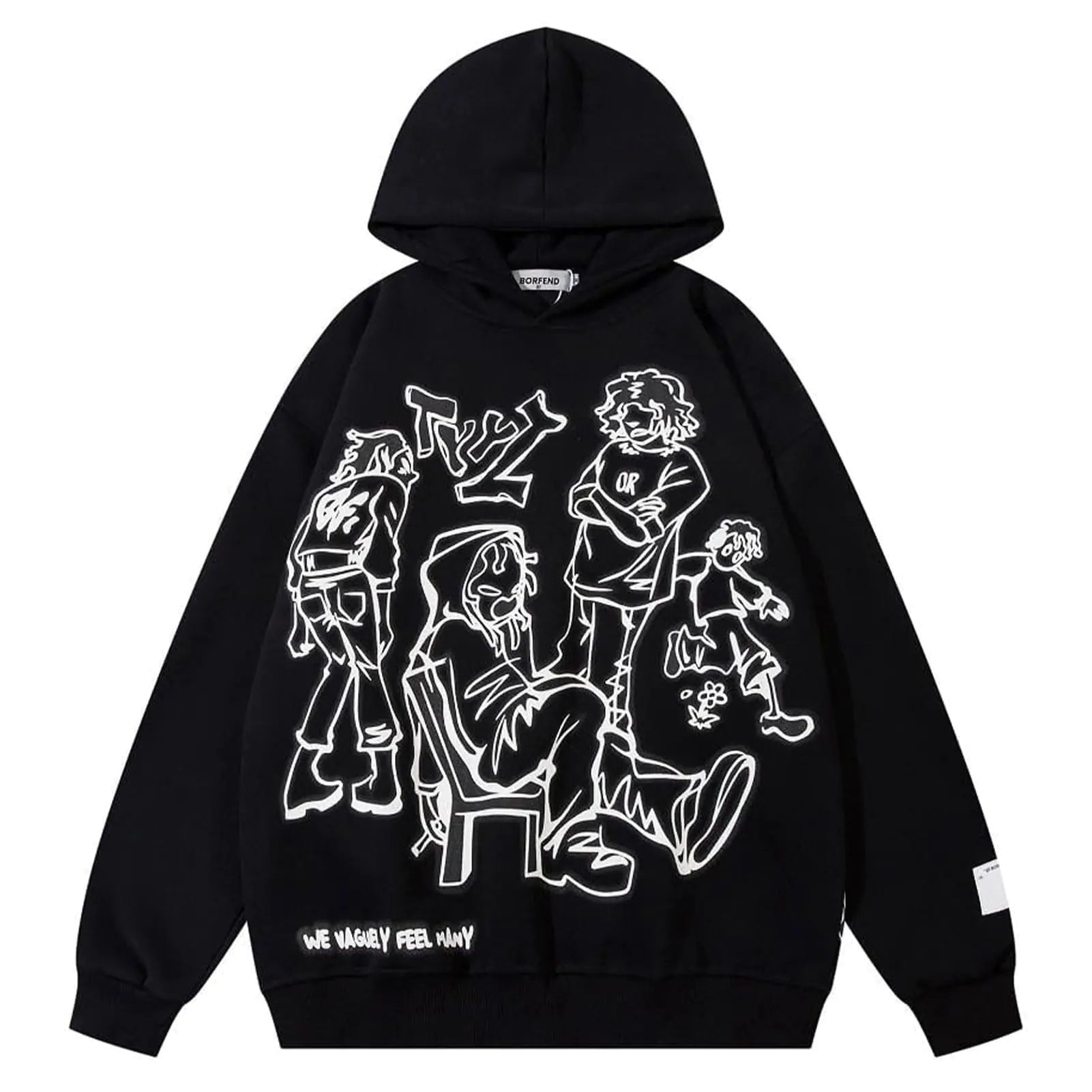 NEXT STREET Y2K Grunge Graphic Hoodie