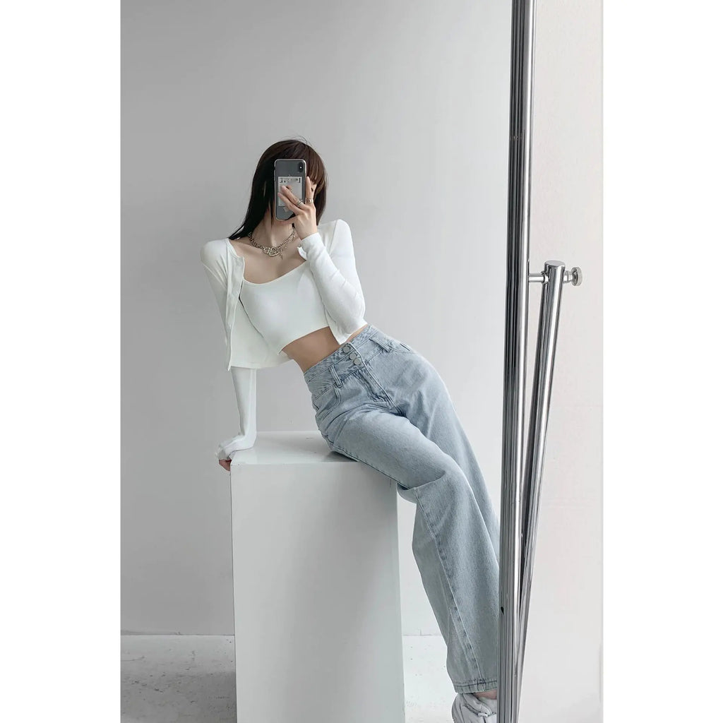 NEXT STREET Retro High Waist Women's Jeans