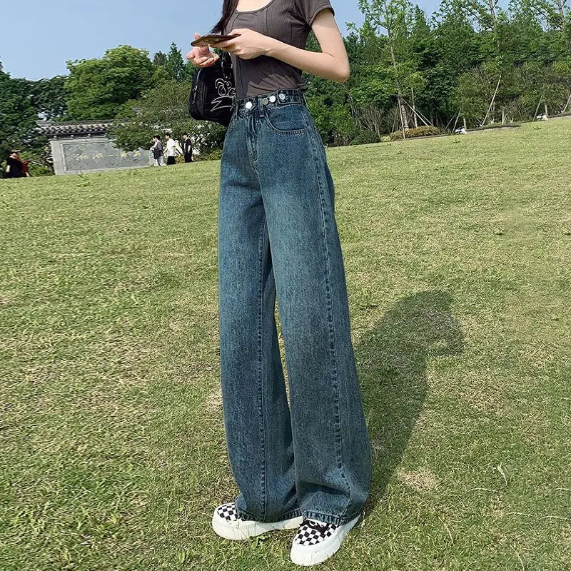 NEXT STREET Gridline High Waist Jeans