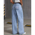 NEXT STREET Bow-Stripe Wide Leg Jeans