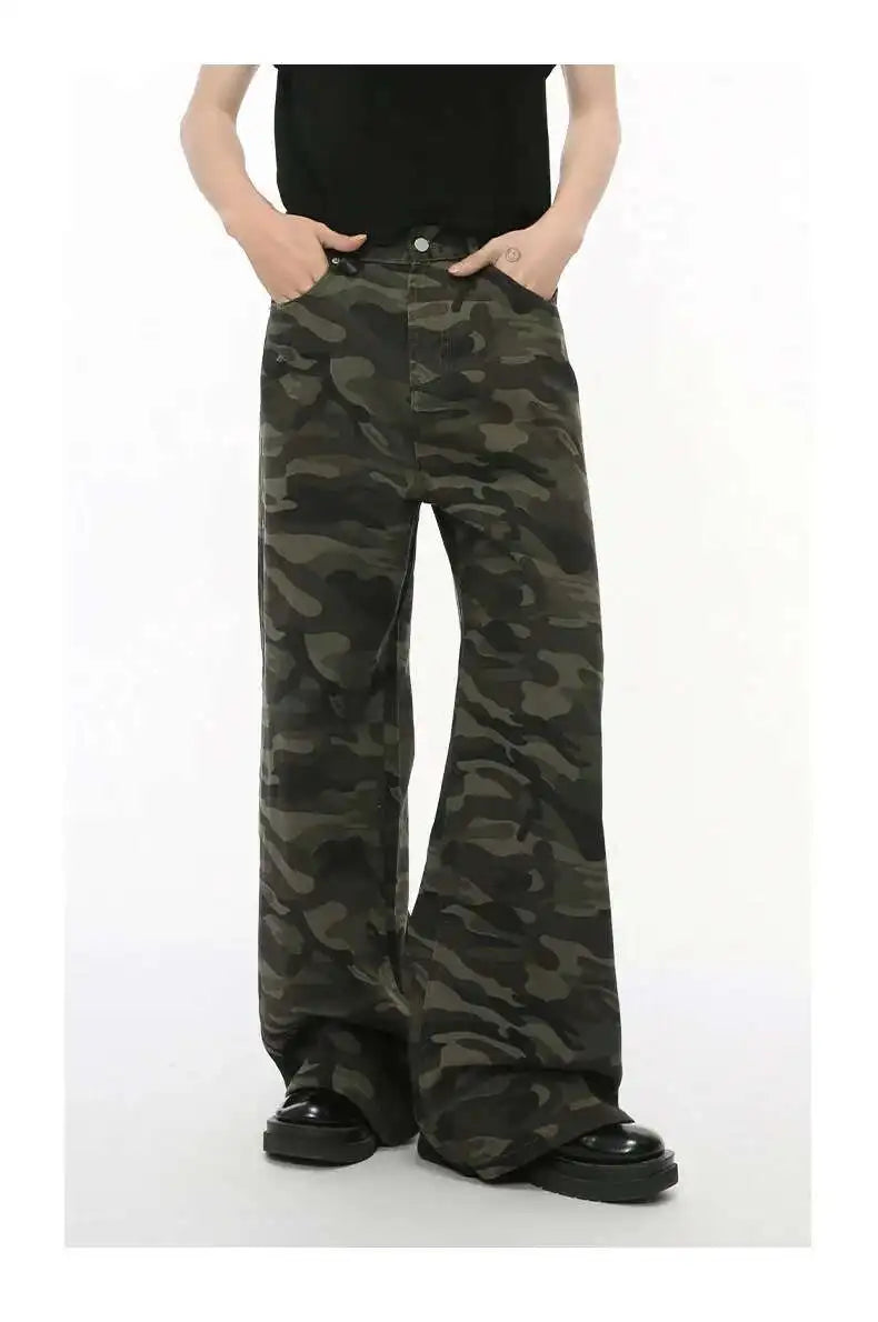 NEXT STREET Vintage Camo Wide-Leg Jeans