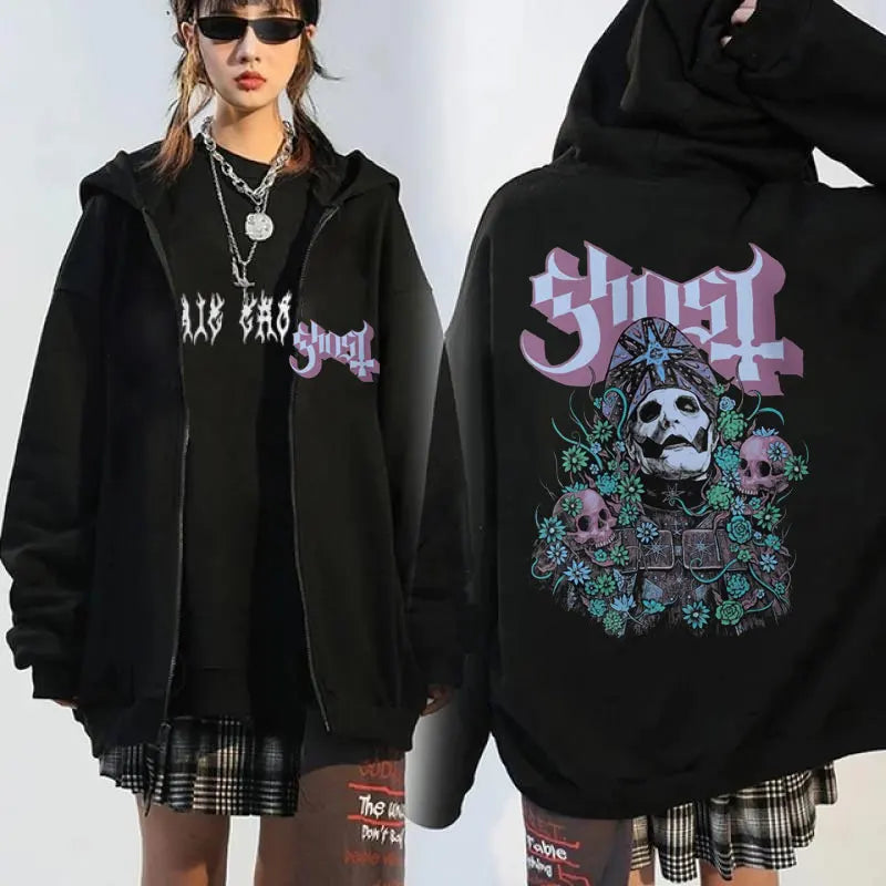 NEXT STREET Y2K Gothic Butterfly Hoodie