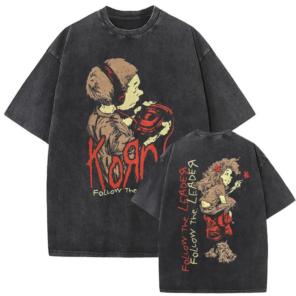 NEXT STREET Vintage Korn Graphic TEE