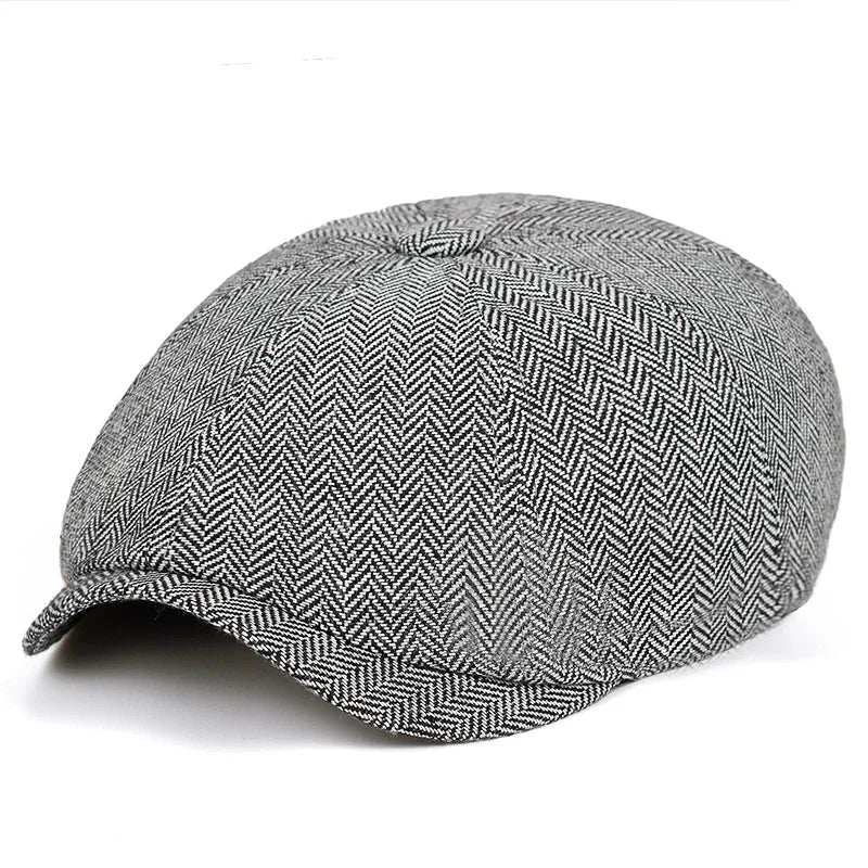 NEXT STREET Tweed Stripe Beret Hat