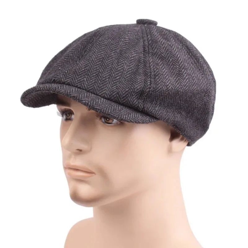 NEXT STREET Tweed Stripe Beret Hat