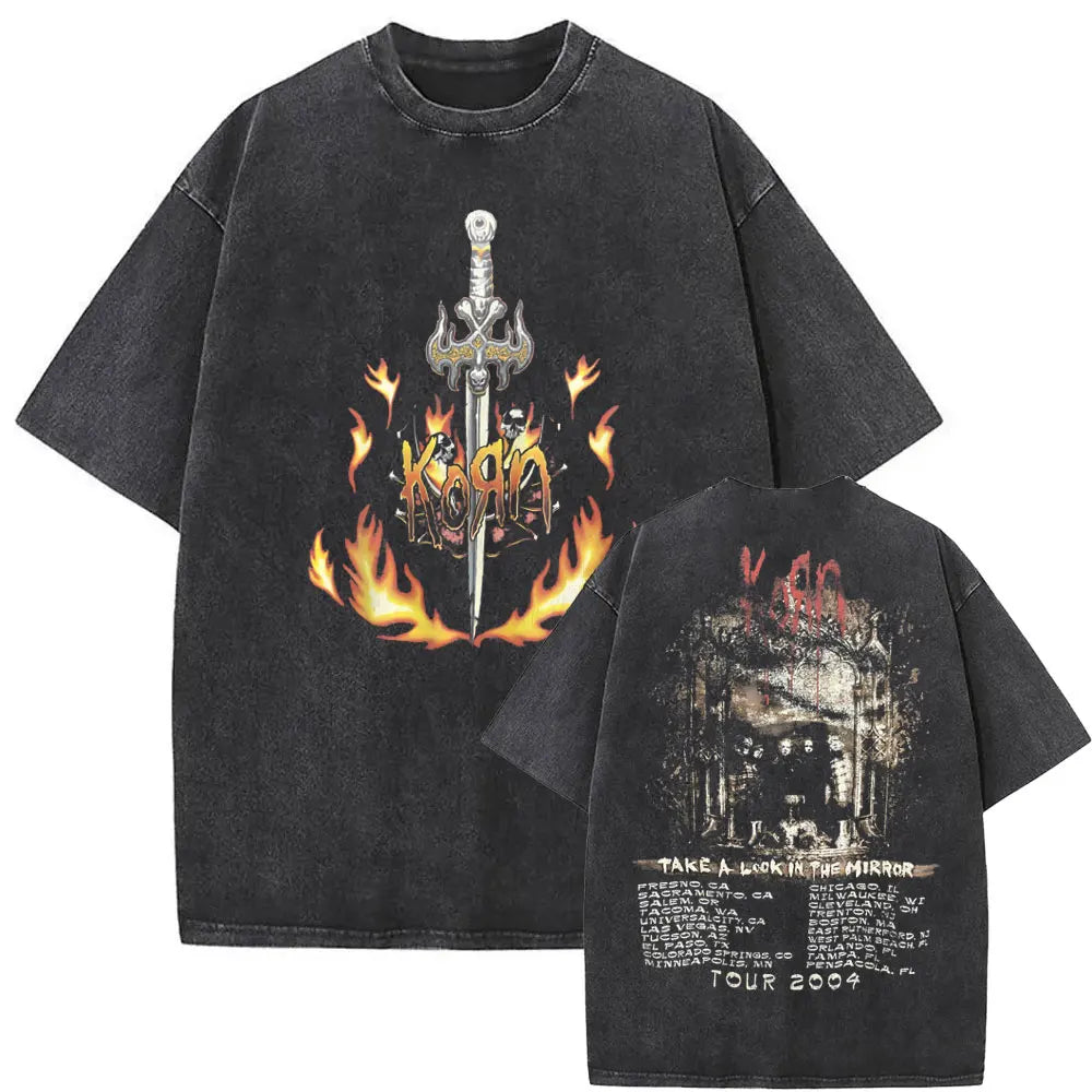 NEXT STREET Vintage Korn Graphic TEE