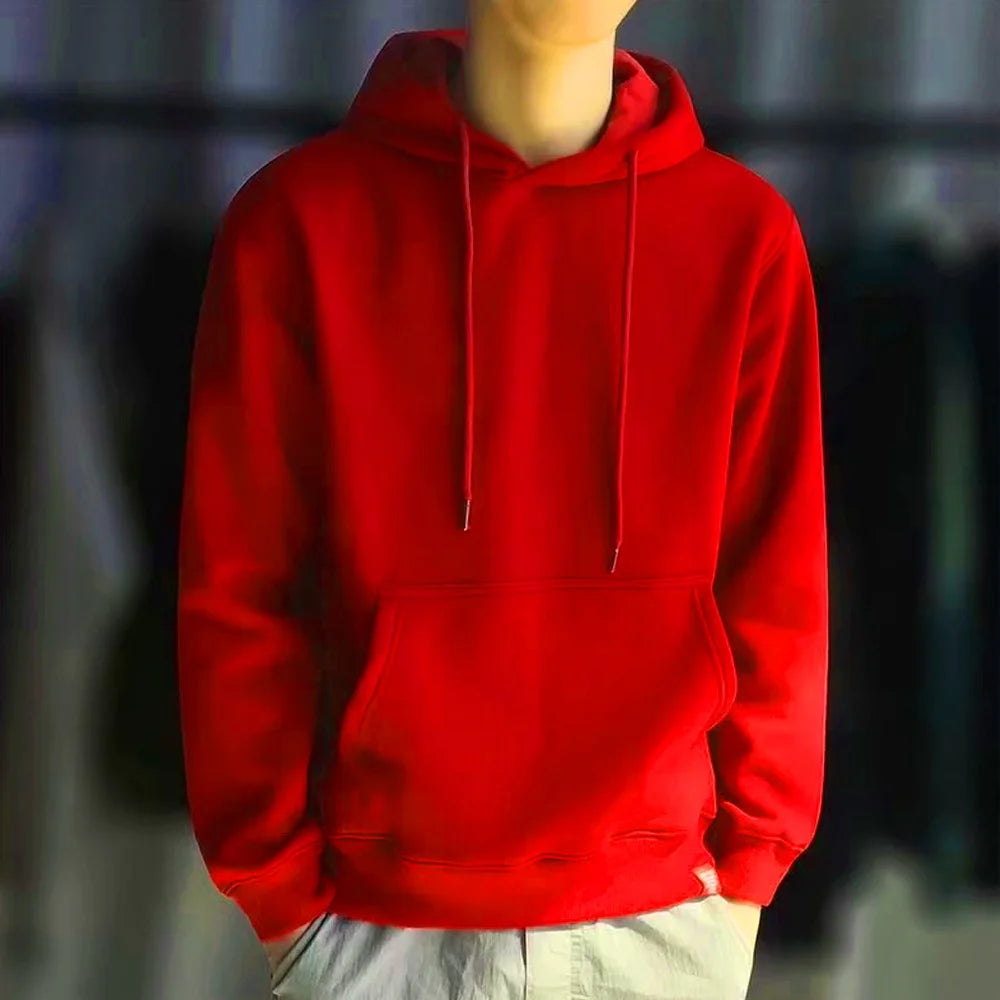 NEXT STREET Solid Fleece Hoodie