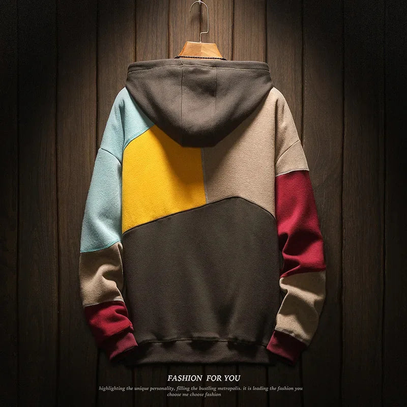 NEXT STREET Patchwork Heavyweight Hoodie