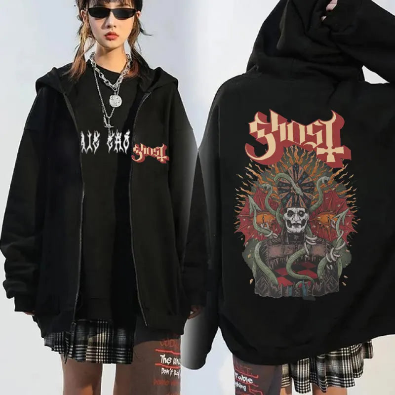 NEXT STREET Y2K Gothic Butterfly Hoodie