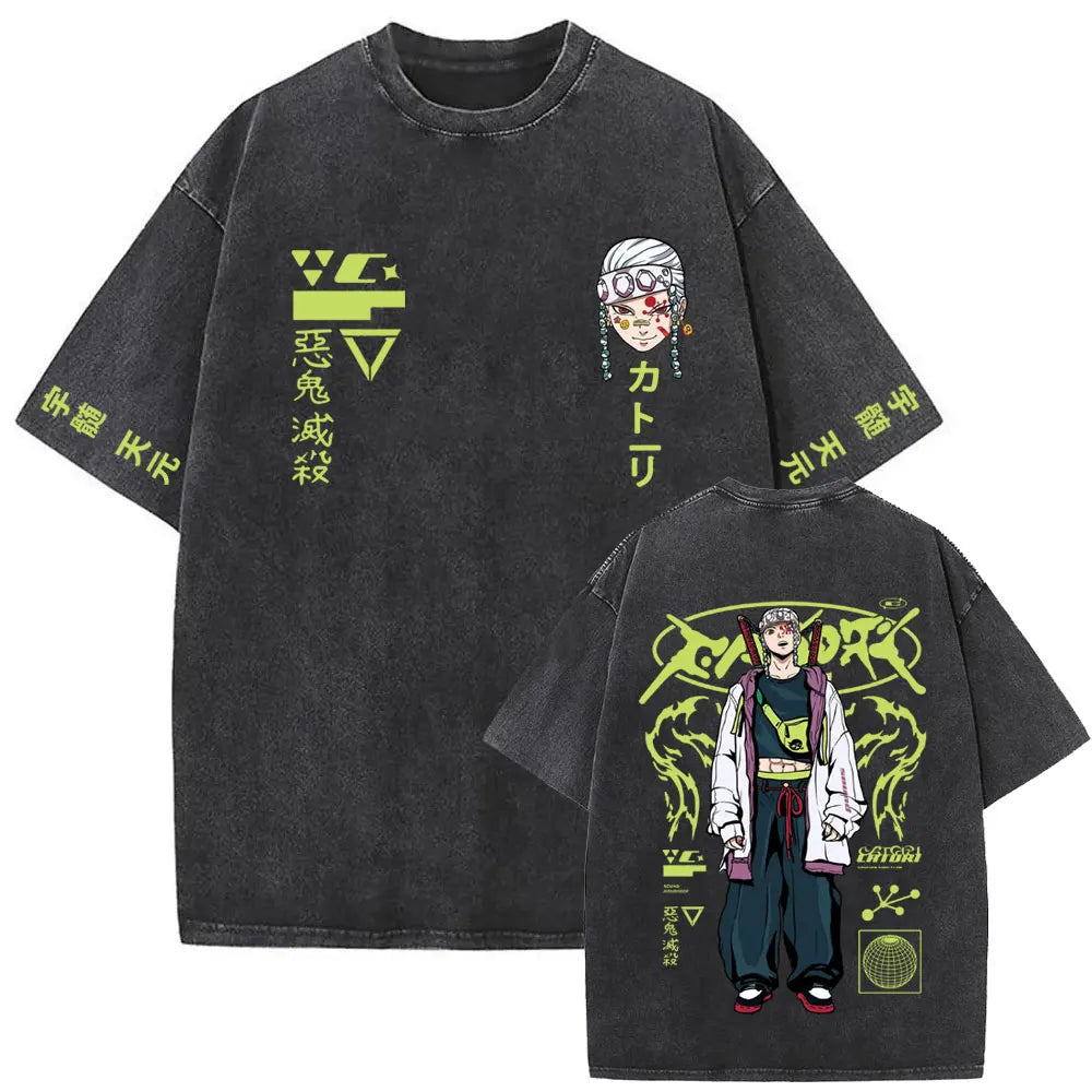 NEXT STREET Washed Demon Slayer TEE