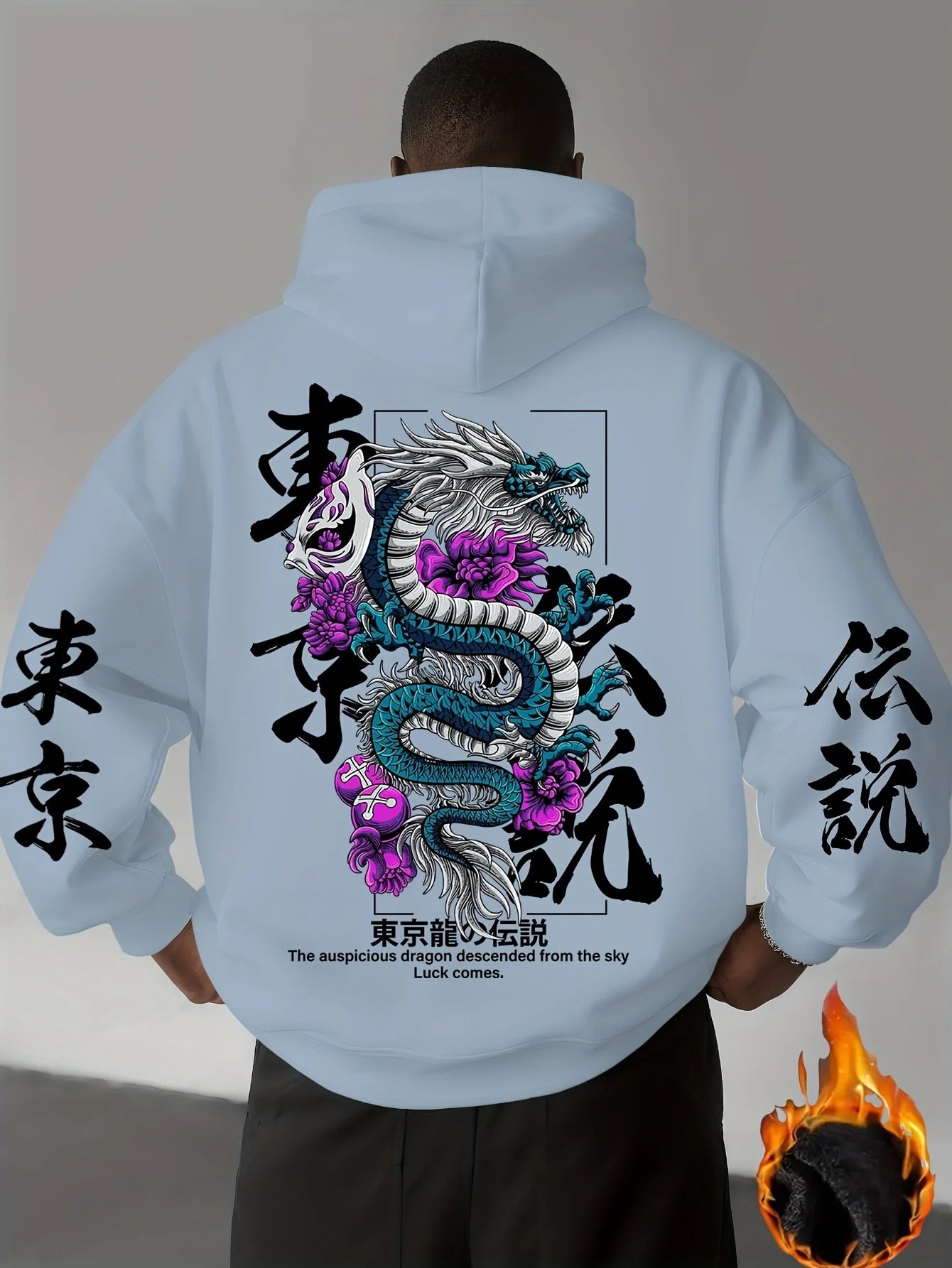 NEXT STREET Neon Dragon Hoodie