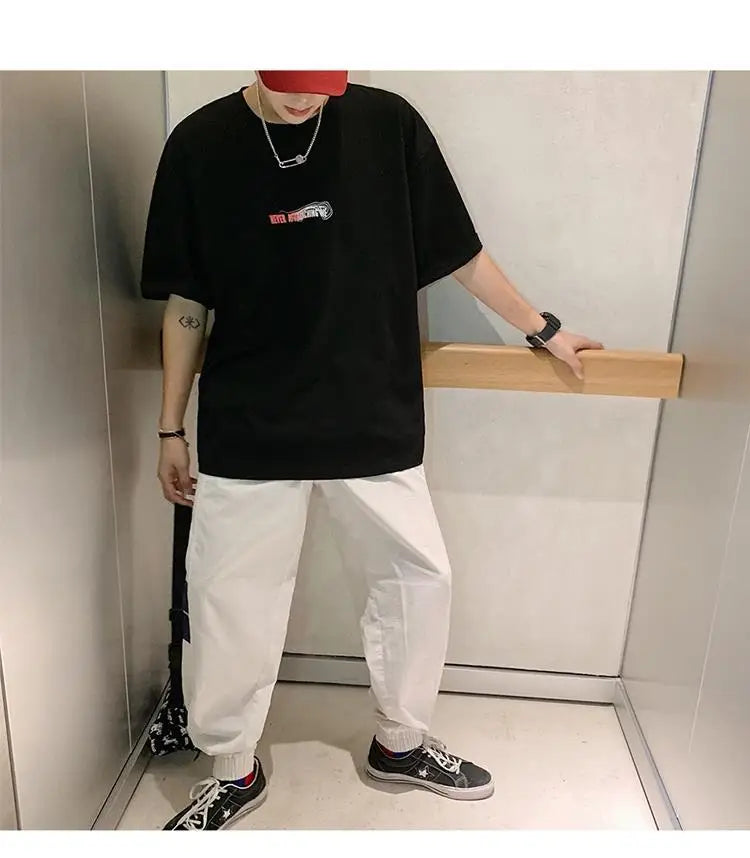NEXT STREET Oversized Print Tech TEE