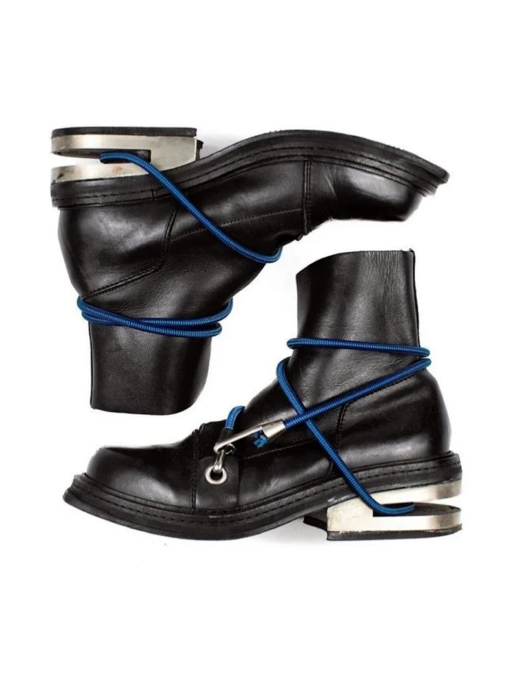 NEXT STREET Strange Metal Leather Boots