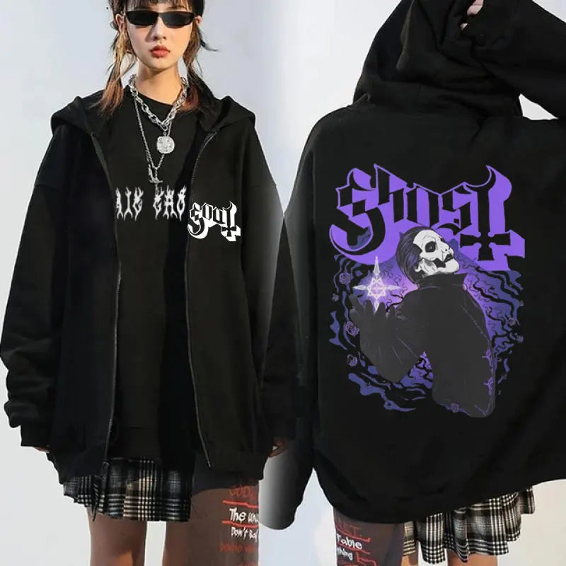 NEXT STREET Y2K Gothic Butterfly Hoodie