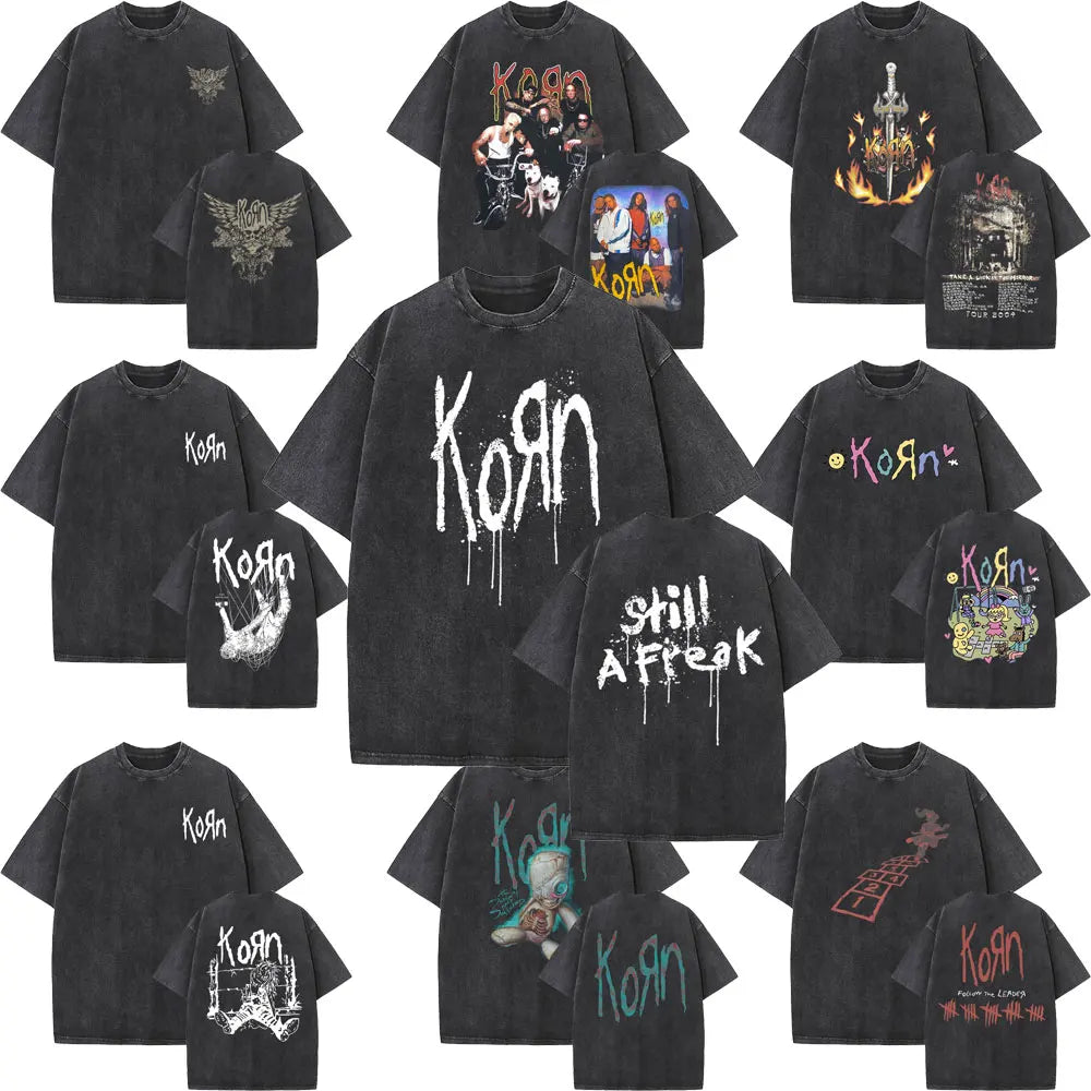 NEXT STREET Vintage Korn Graphic TEE