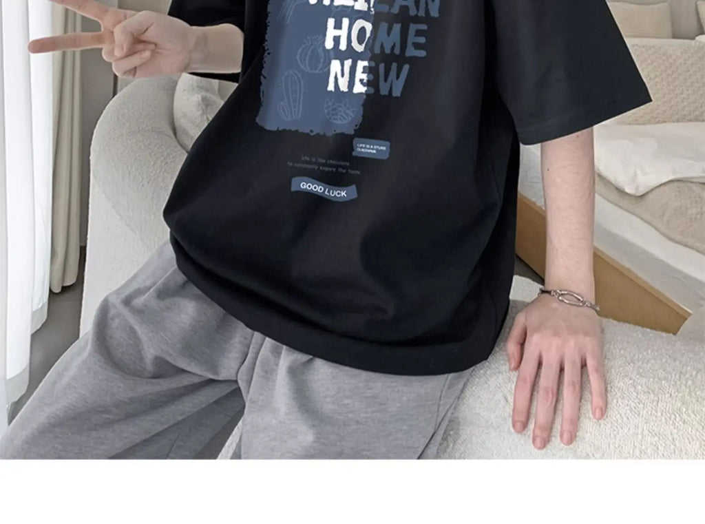NEXT STREET Loose Tech-Print TEE