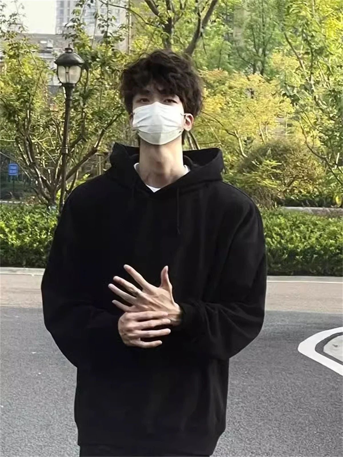 NEXT STREET Solid Core Tech Hoodie