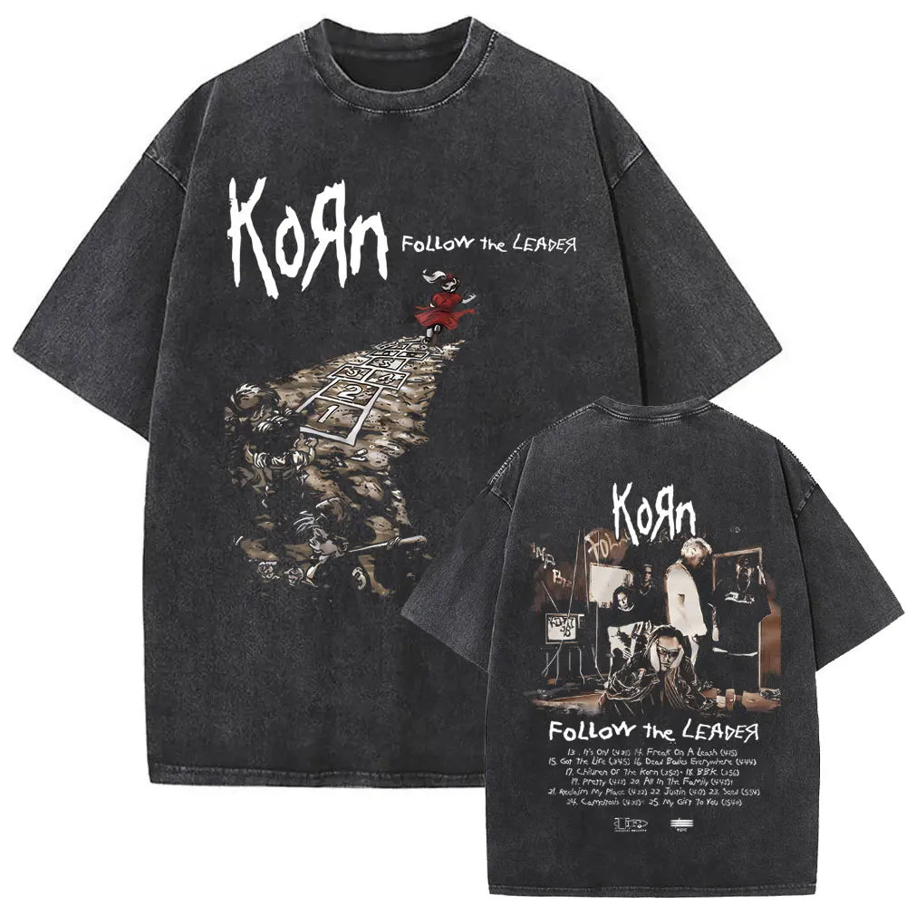 NEXT STREET Vintage Korn Graphic TEE