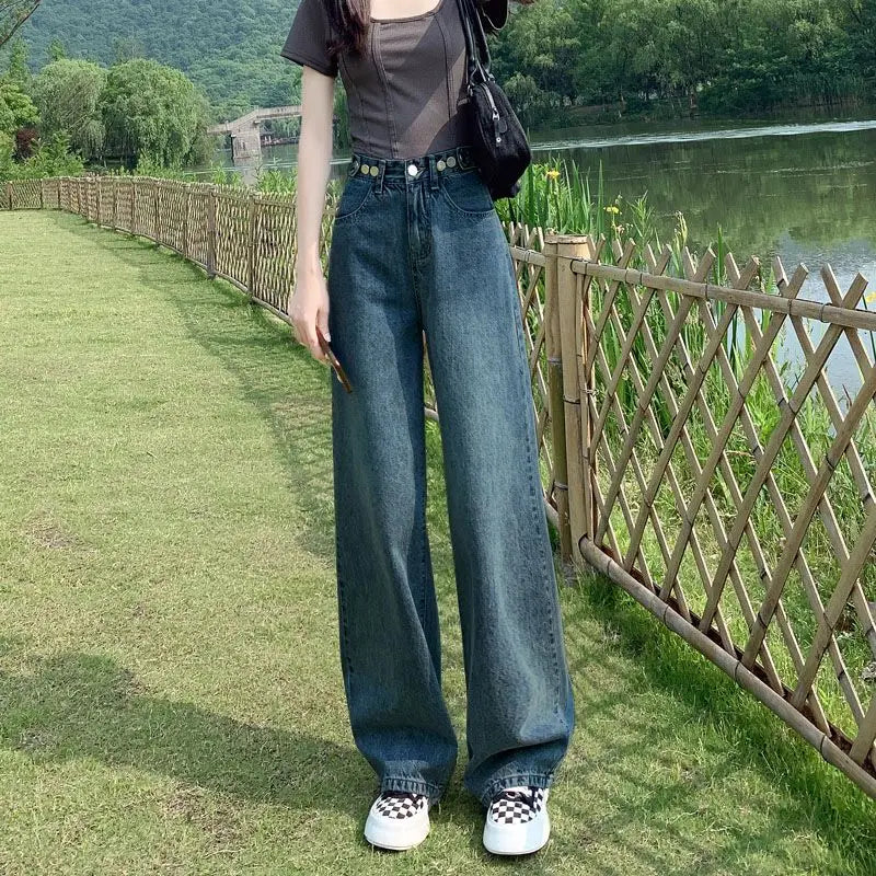 NEXT STREET Gridline High Waist Jeans