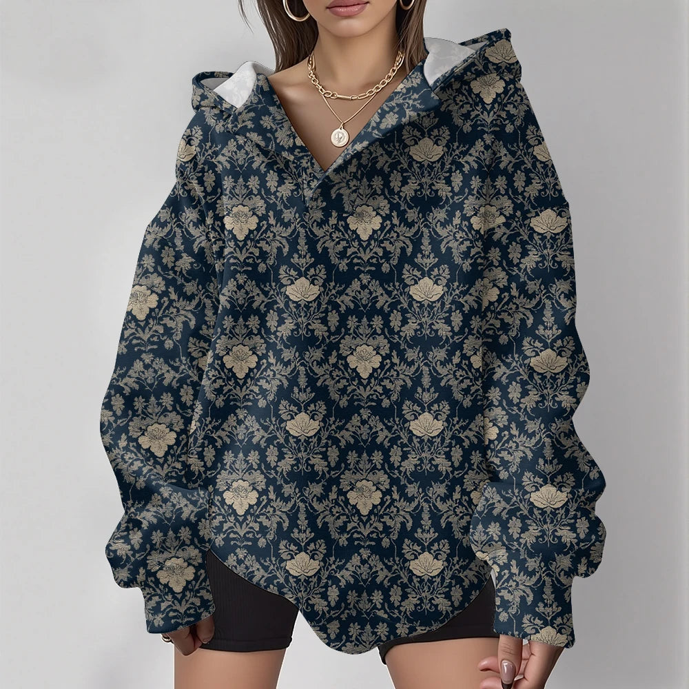 NEXT STREET Totem Y2K Oversized Hoodie