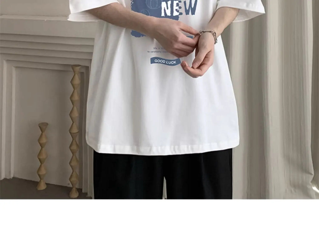 NEXT STREET Loose Tech-Print TEE