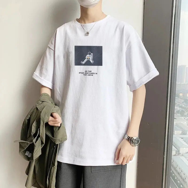 NEXT STREET Oversized Print Tech TEE