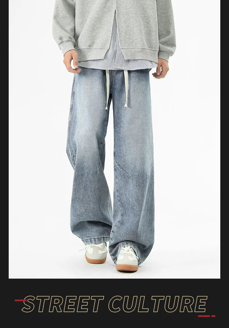 NEXT STREET Wide Leg Distressed Jeans