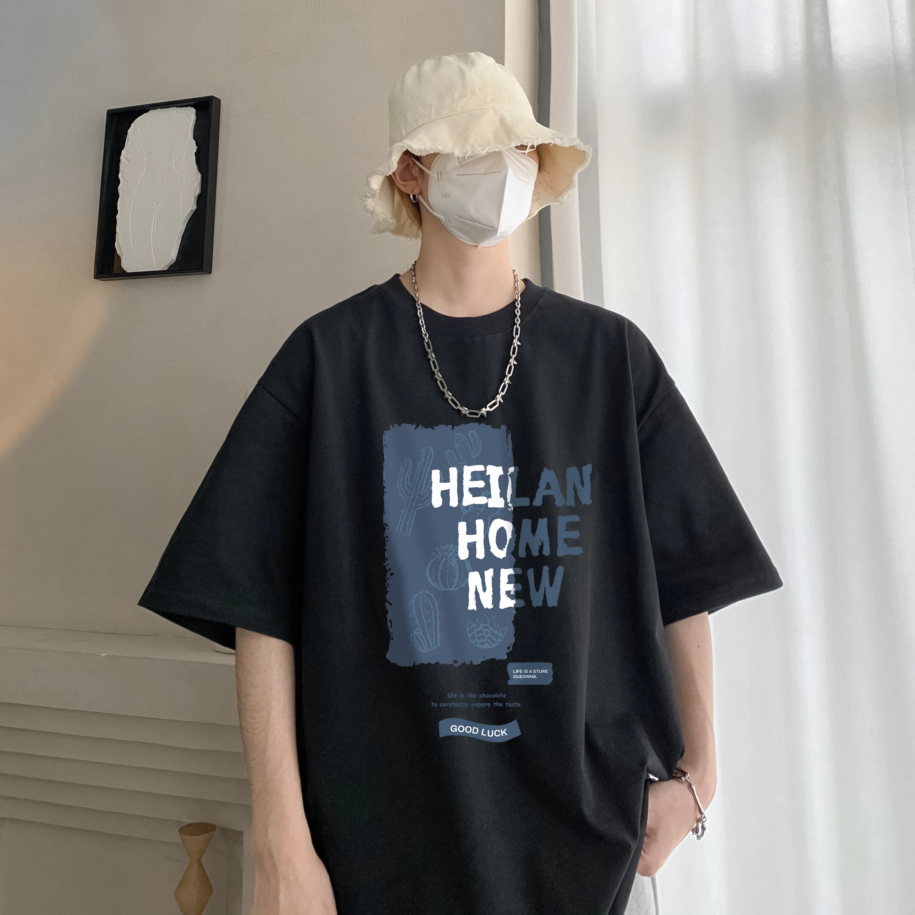 NEXT STREET Loose Tech-Print TEE