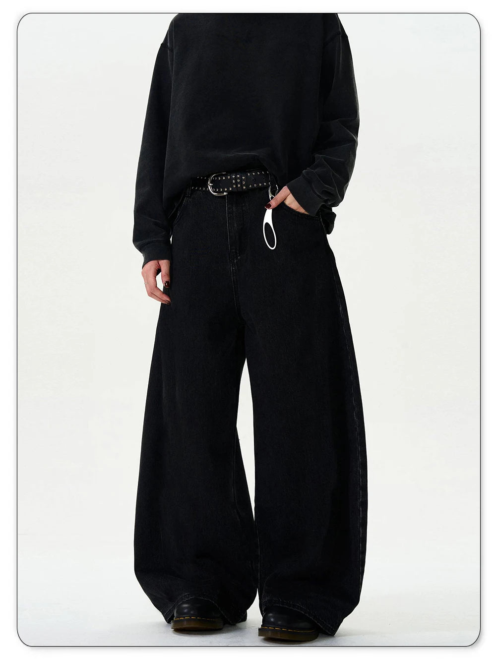 NEXT STREET Curved Knife Wide-Leg Jeans