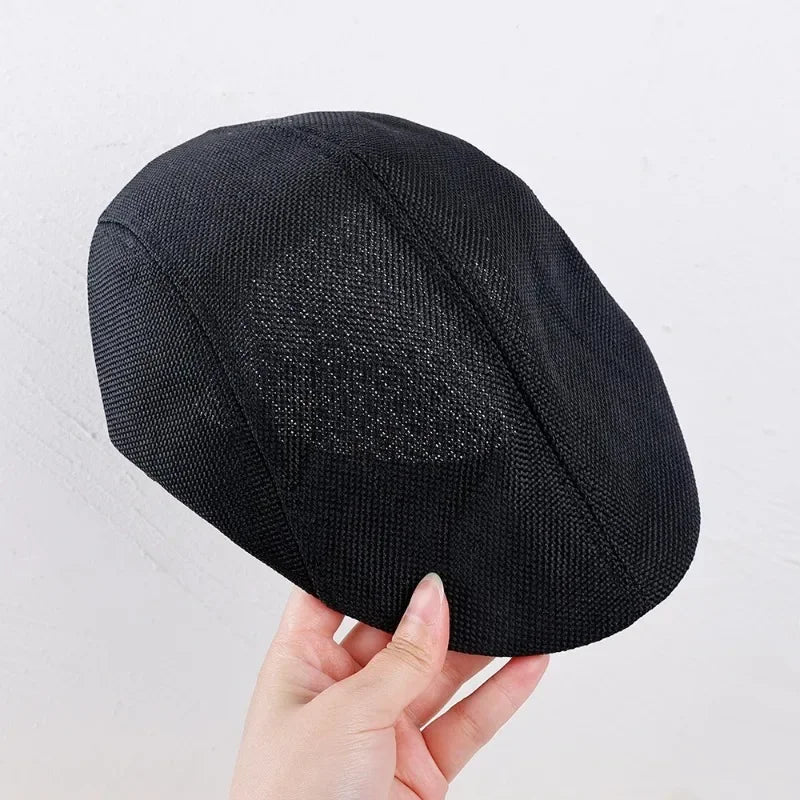 NEXT STREET Retro Mesh-Lined Beret Hat