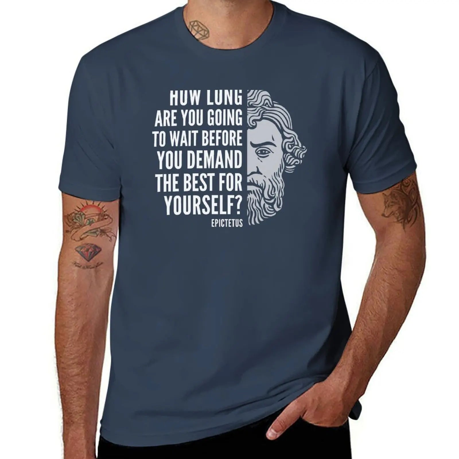 NEXT STREET Epictetus Quote Tech TEE